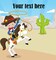 Cowboy Edible Cake Topper Decoration for 1/4 sheet cake or larger